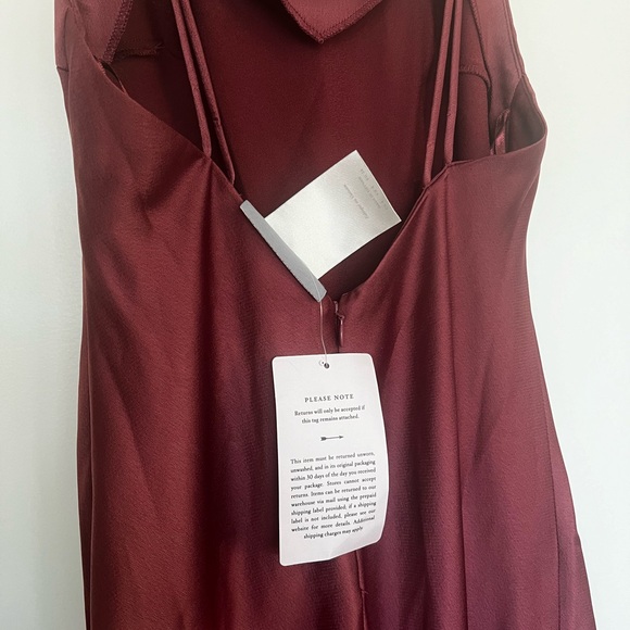 BHLDN Charlie Satin Charmeuse Dress in Cinnamon Rose - Picture 4 of 4